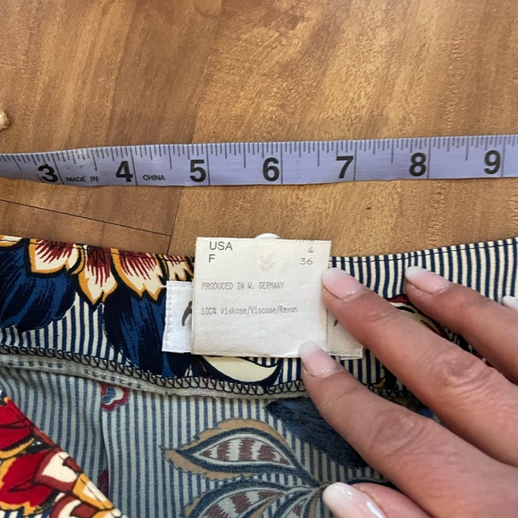 West German 2 Piece Floral Print 'Portara' Pleated Midi Skirt & Blouse Set - Picture 16 of 16